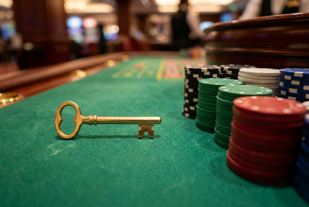 Bezpečnostní symbol na casino stole